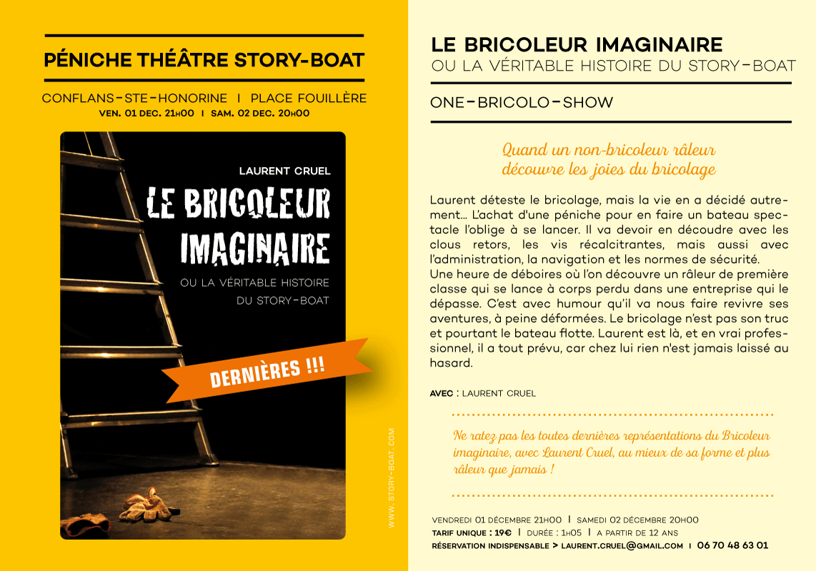 Laurent Cruel dans le bricoleur imaginaire sur le Story-Boat